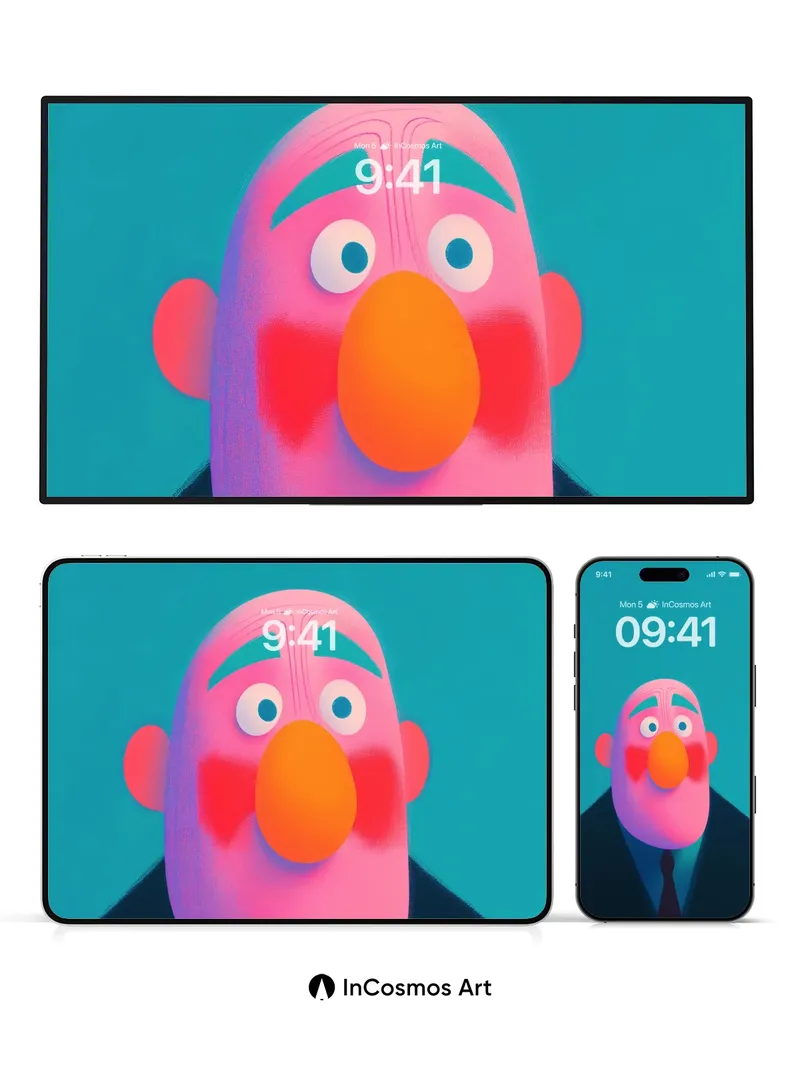 Playful Punch Wallpaper with Bold Geometry