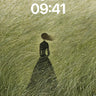 Whispering Grass Wallpaper with Silhouetted Solitude wallpaper for iPhone, iPad & Mac