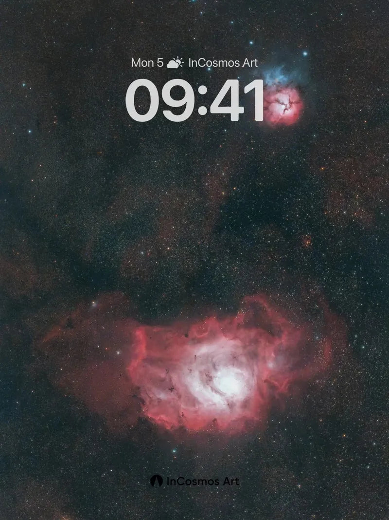 Cosmic Embrace Wallpaper with Nebula Heart wallpaper for iPhone, iPad & Mac