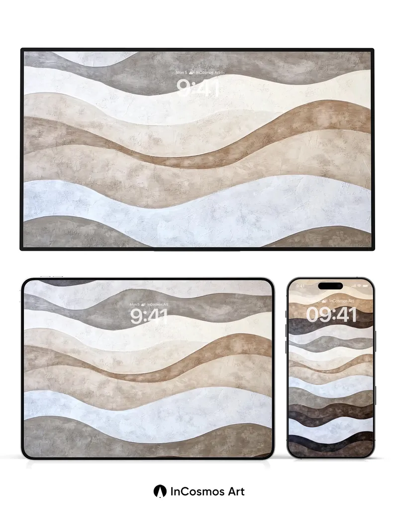 Earthy Pulse Wallpaper with Flowing Tones