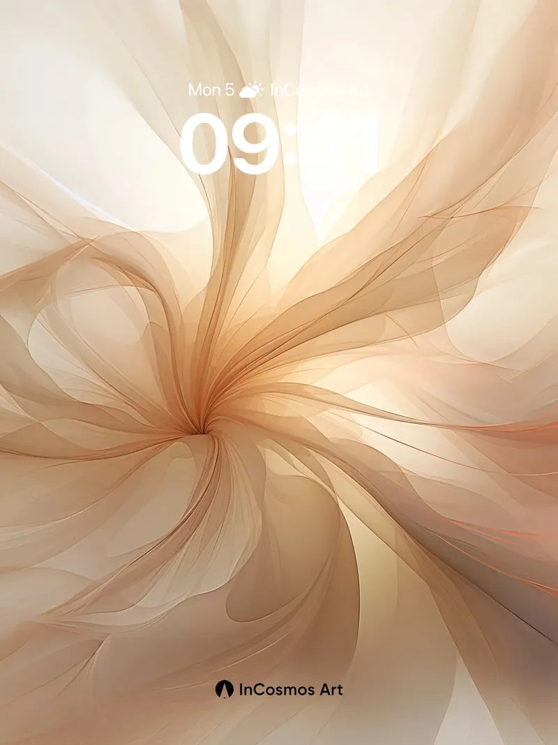 Luminous Veil Wallpaper with Ethereal Swirls