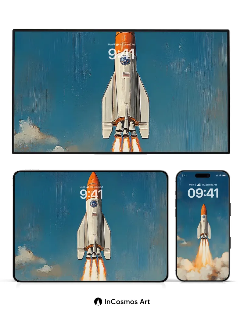 Ascendant Flame Wallpaper with Skyward Pulse