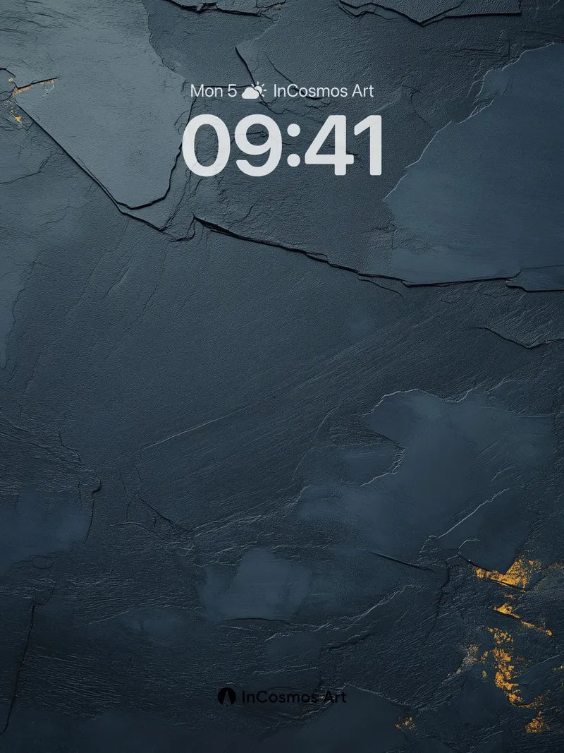 Midnight Crackle Wallpaper with Golden Veins