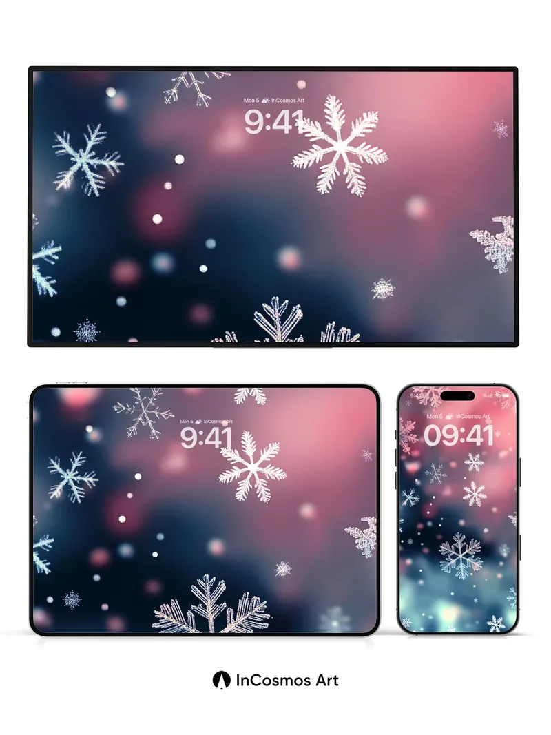 Frostweave Mirage Wallpaper with Celestial Drift