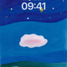 Serene Starry Night Sky Wallpaper with Cloud wallpaper for iPhone, iPad & Mac