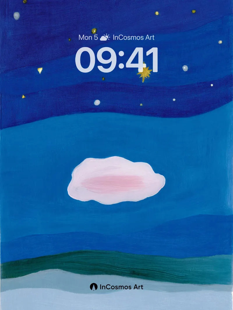Serene Starry Night Sky Wallpaper with Cloud wallpaper for iPhone, iPad & Mac