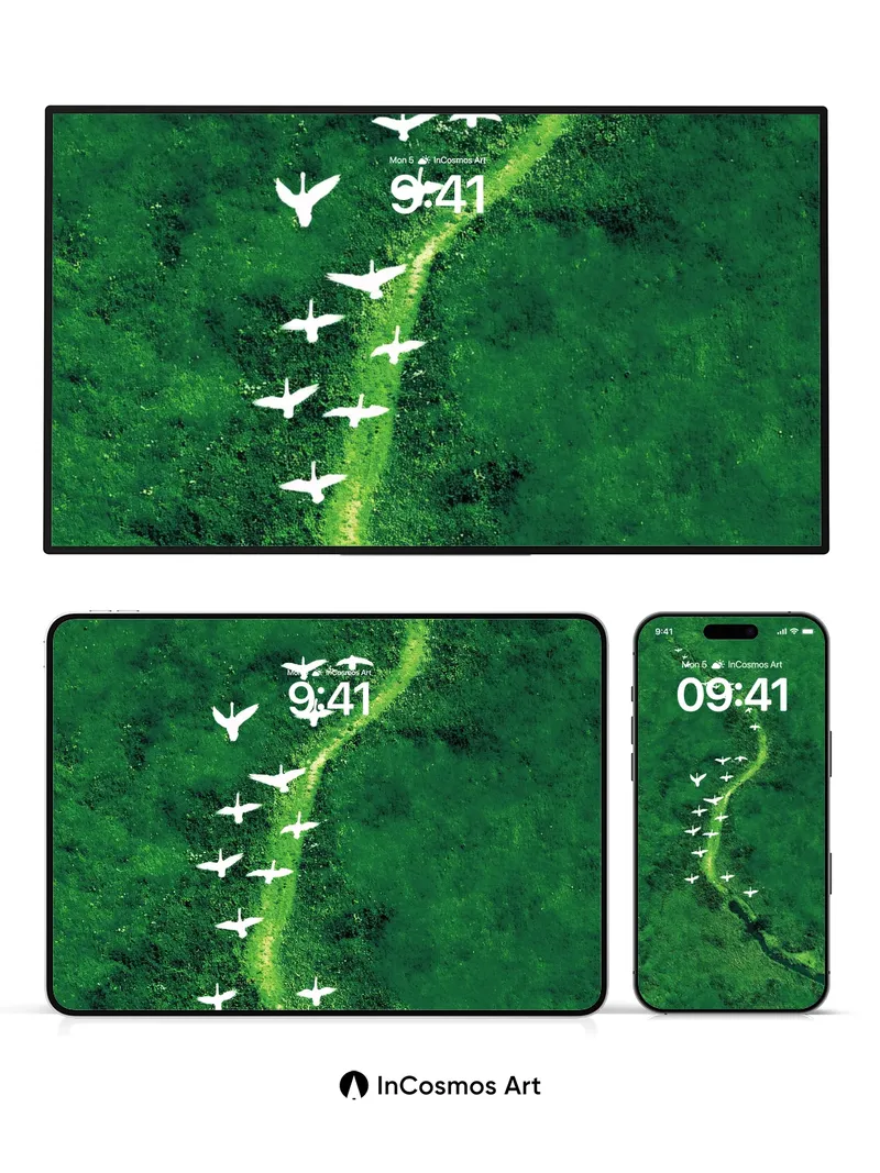 Serenity Flight Wallpaper with River of Light