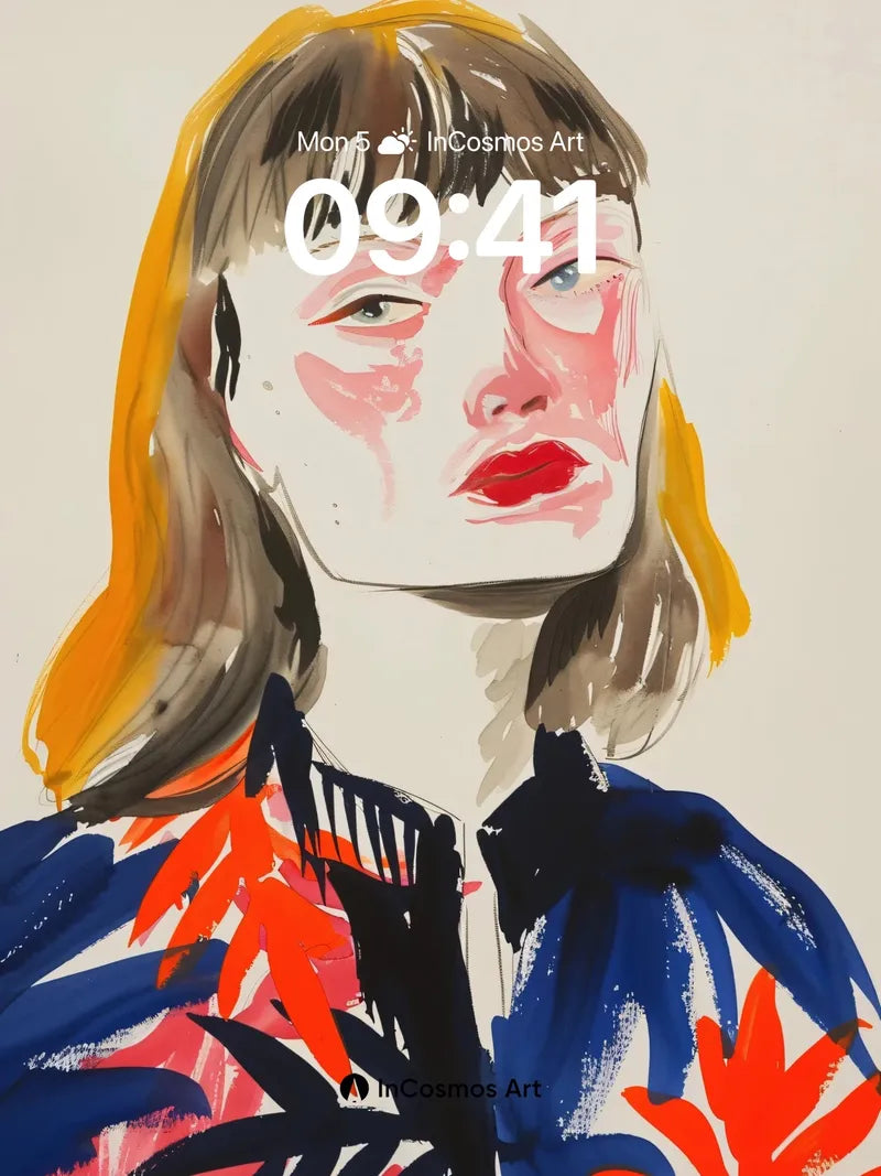Surreal Gaze Wallpaper with Brushstroke Skin wallpaper for iPhone, iPad & Mac