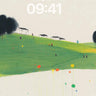 Pastoral Hillside Watercolor Background