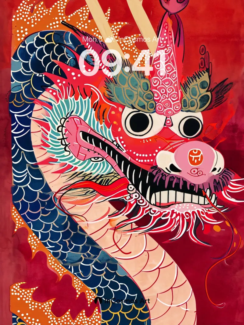 Fierce Crimson Dragon Wallpaper with Mythic Scales wallpaper for iPhone, iPad & Mac