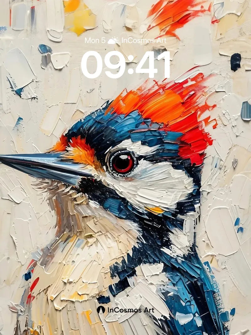 Textured Flame Wallpaper with Avian Gaze wallpaper for iPhone, iPad & Mac