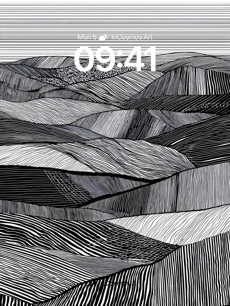 Whispering Lines Wallpaper with Terrain Rhythms