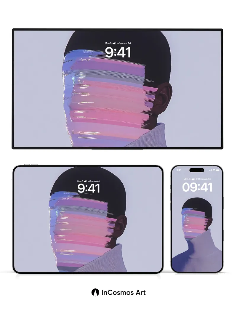 Futurist Veil Wallpaper with Shimmering Strata