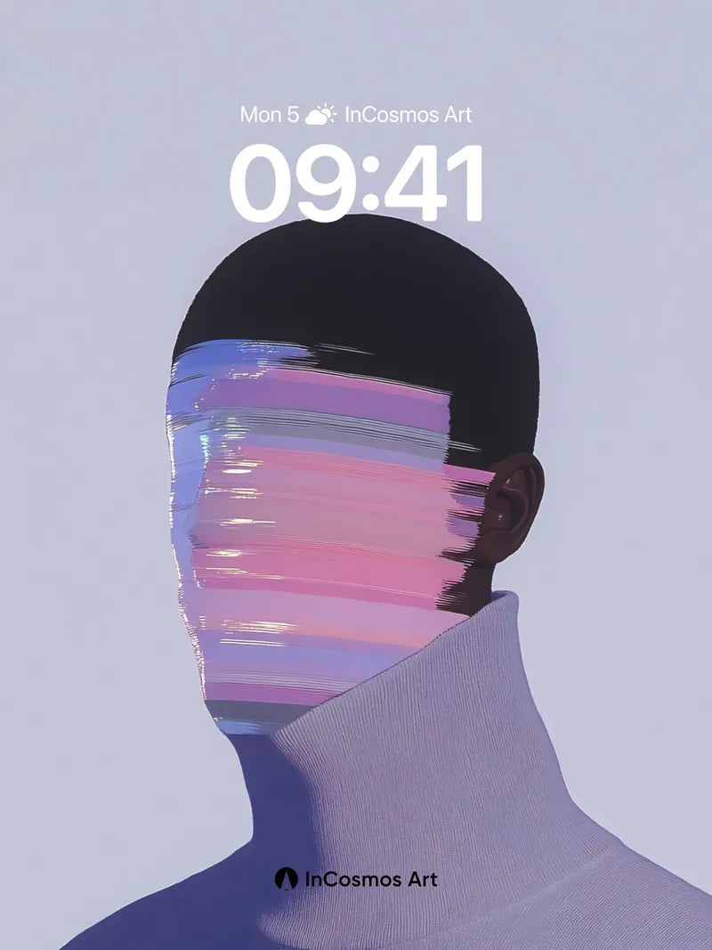 Futurist Veil Wallpaper with Shimmering Strata