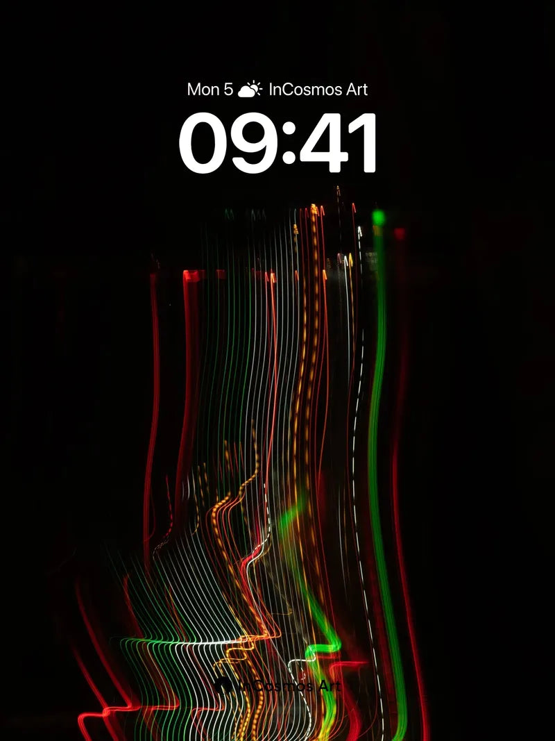 Neon Veil Wallpaper with Electric Traces