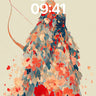 Floral Whispers Wallpaper with Arc of Light wallpaper for iPhone, iPad & Mac