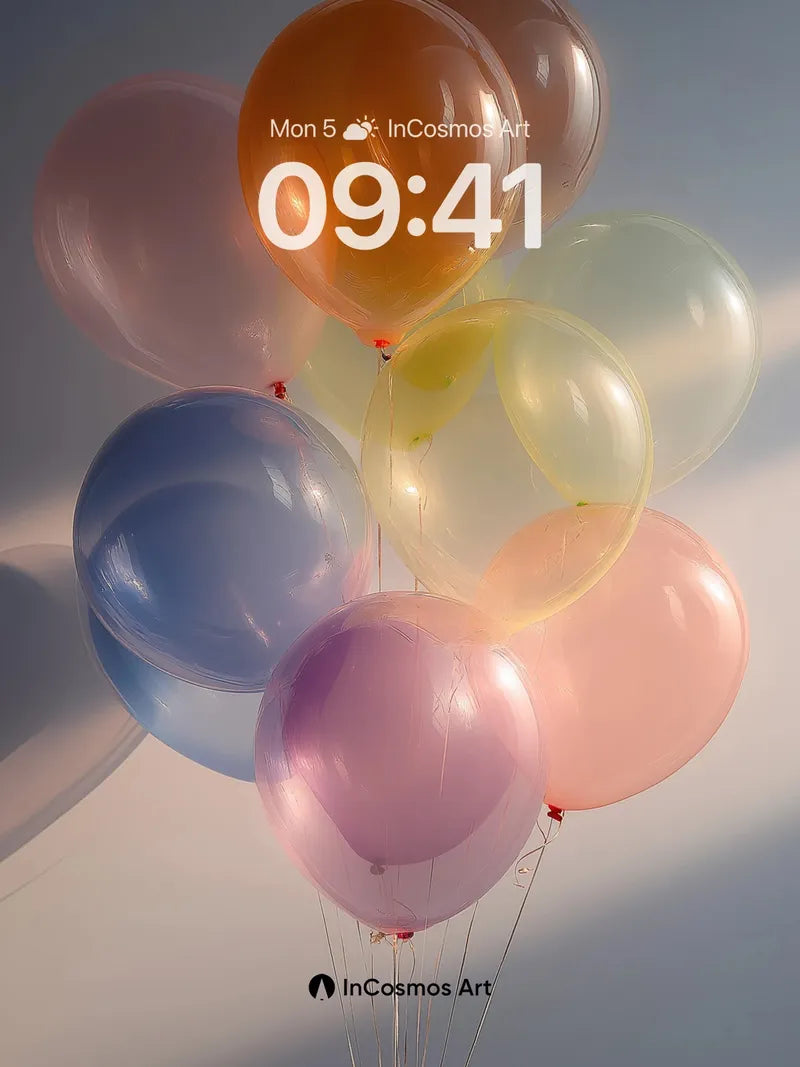 Floating Hues Wallpaper with Soft Light Drift wallpaper for iPhone, iPad & Mac