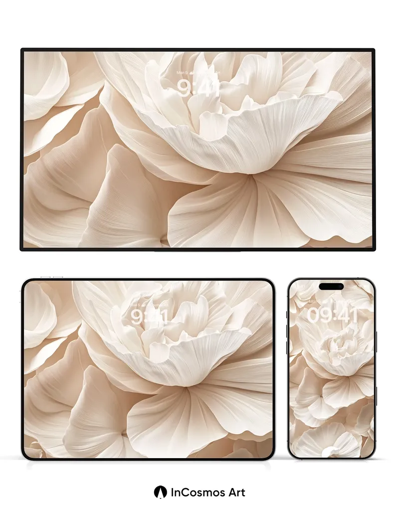 Silken Bloom Wallpaper with Ethereal Light