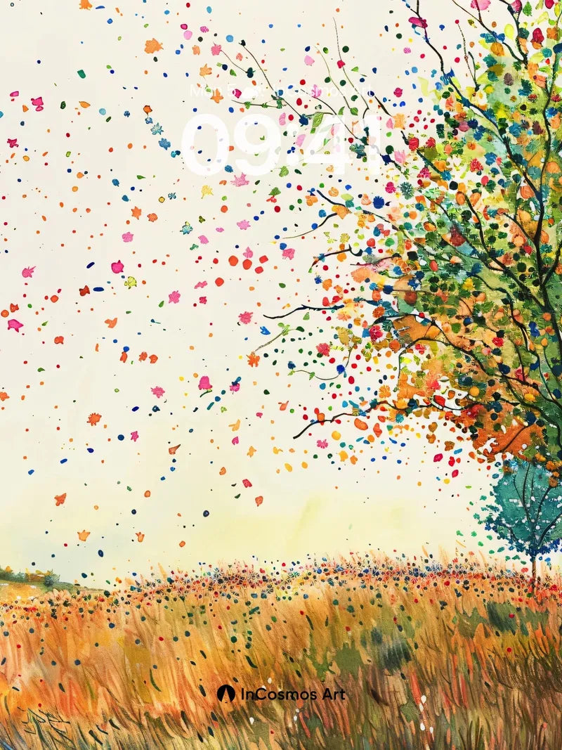 Whispering Canopy Wallpaper with Floating Petals