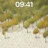 Serenity Path Wallpaper with Floating Leaves wallpaper for iPhone, iPad & Mac