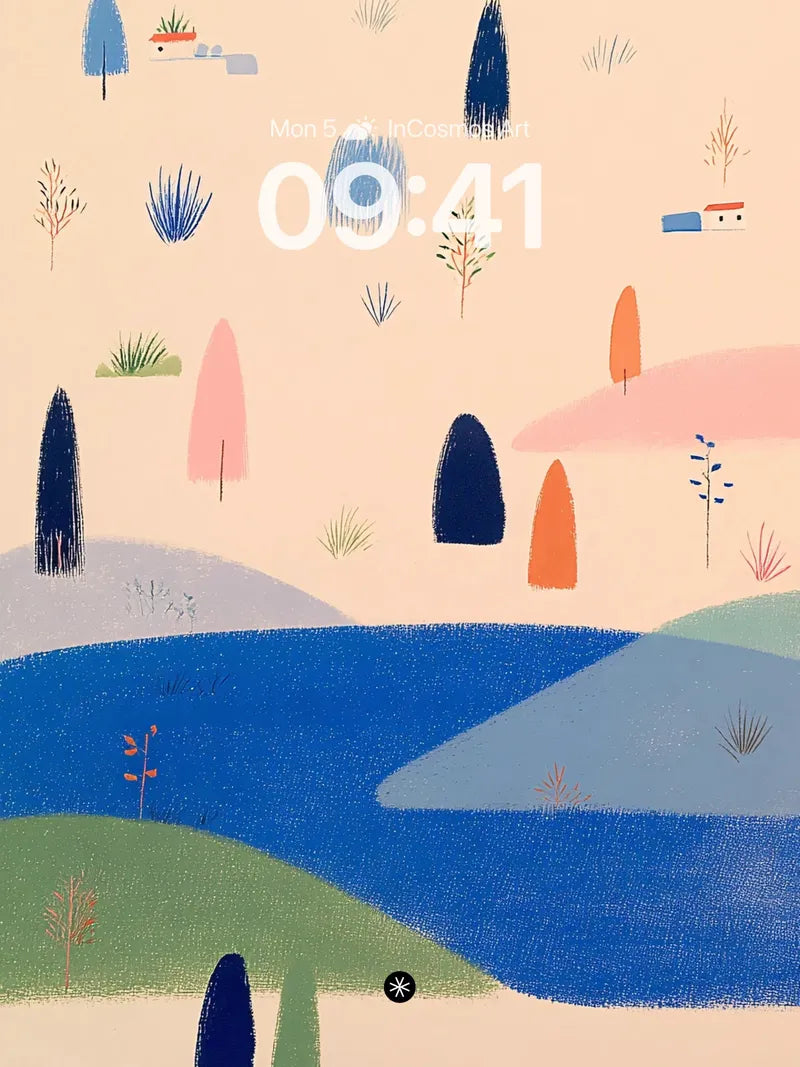 Serene Pastel Landscape Wallpaper wallpaper for iPhone, iPad & Mac