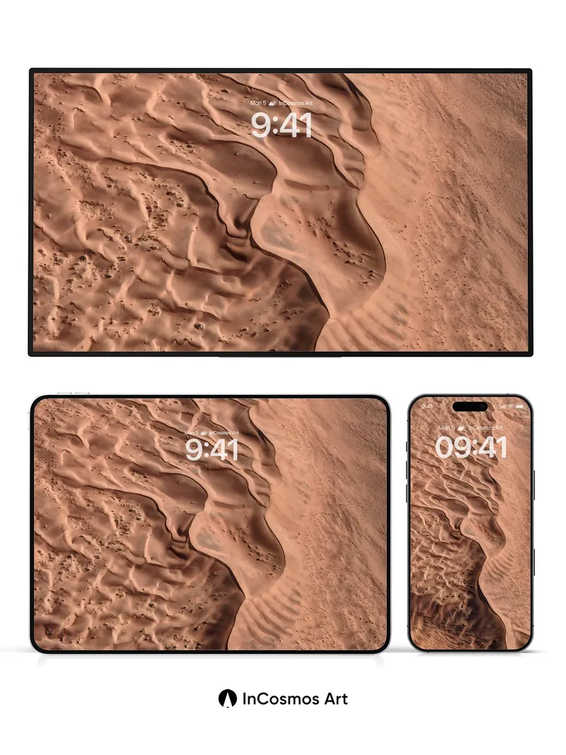 Sandy Pulse Wallpaper with Desert Veins