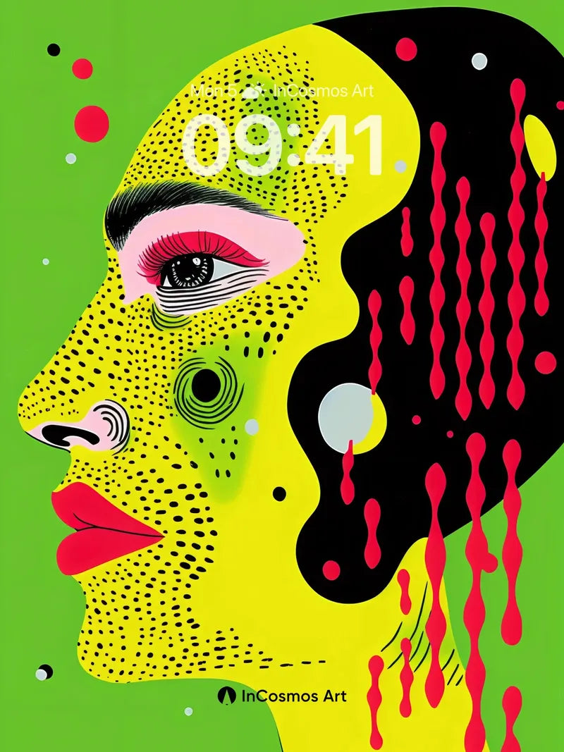 Neon Pulse Wallpaper with Dripping Dreams