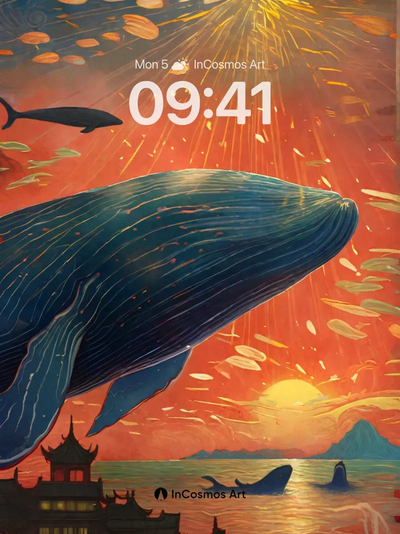 Whispering Leviathan Wallpaper with Celestial Drift