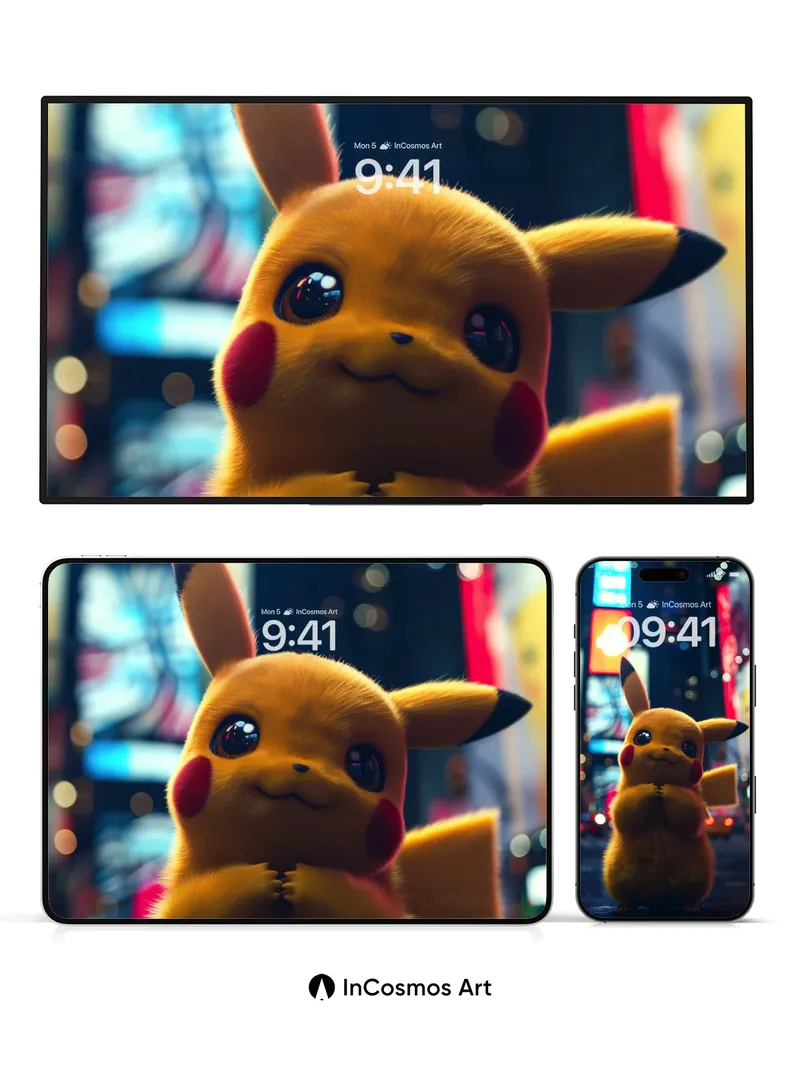 Neon Hush Wallpaper with Electric Ears