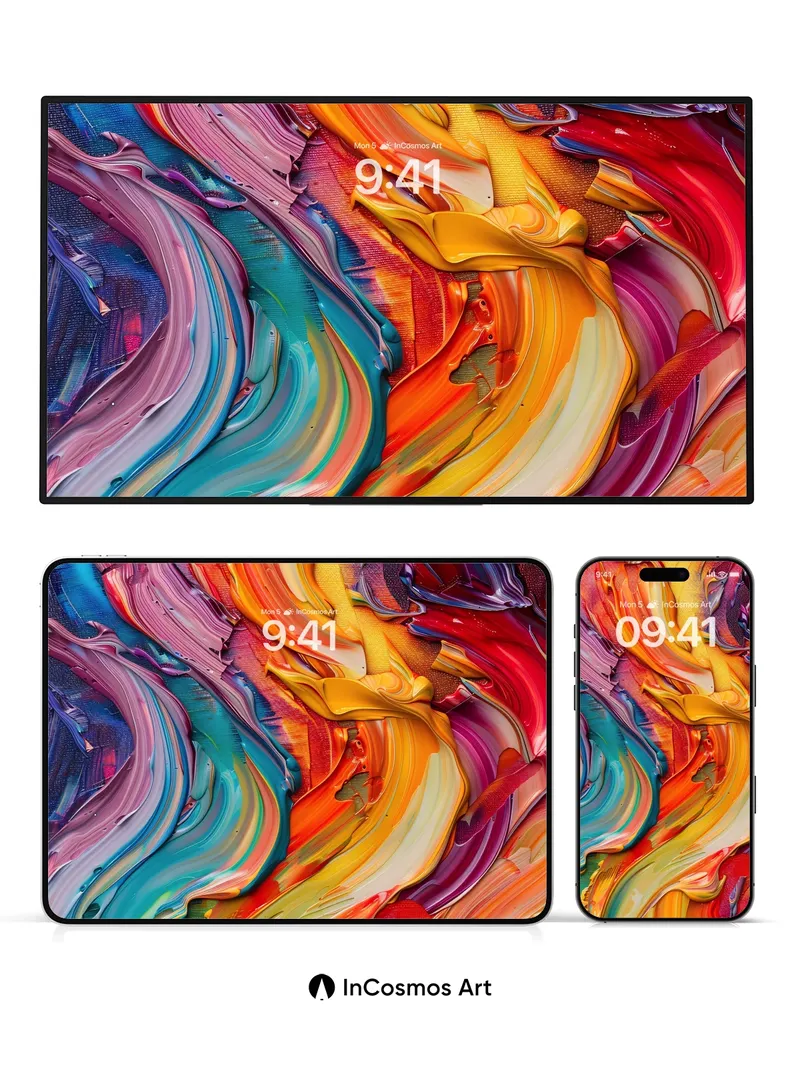 Swirling Chroma Wallpaper with Liquid Light