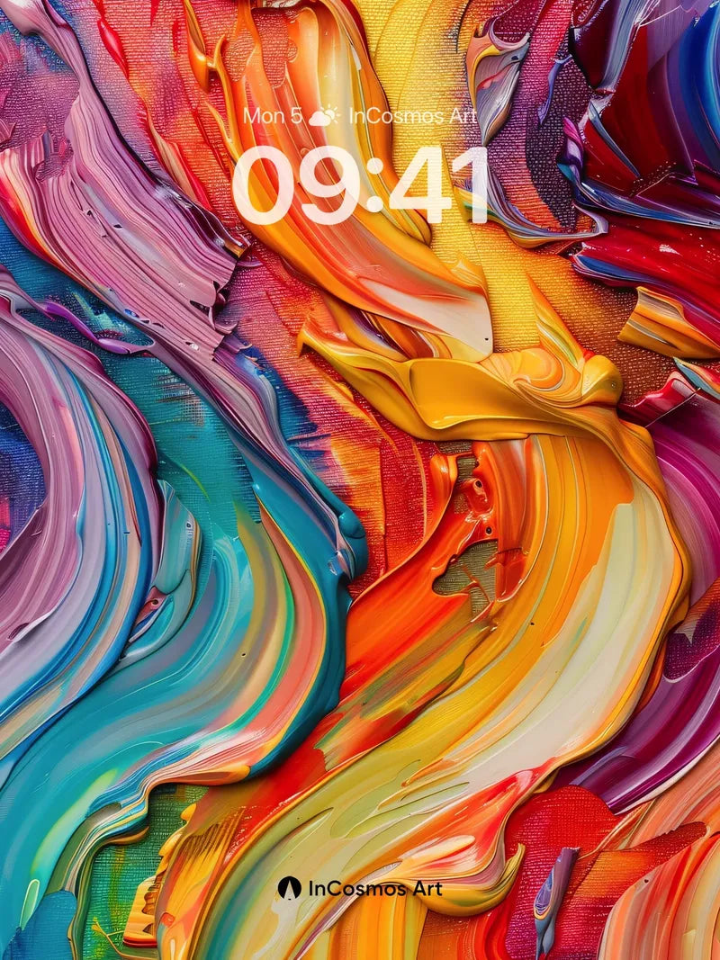 Swirling Chroma Wallpaper with Liquid Light