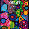 Electric Kusama Wallpaper with Polka Dot Pulse wallpaper for iPhone, iPad & Mac