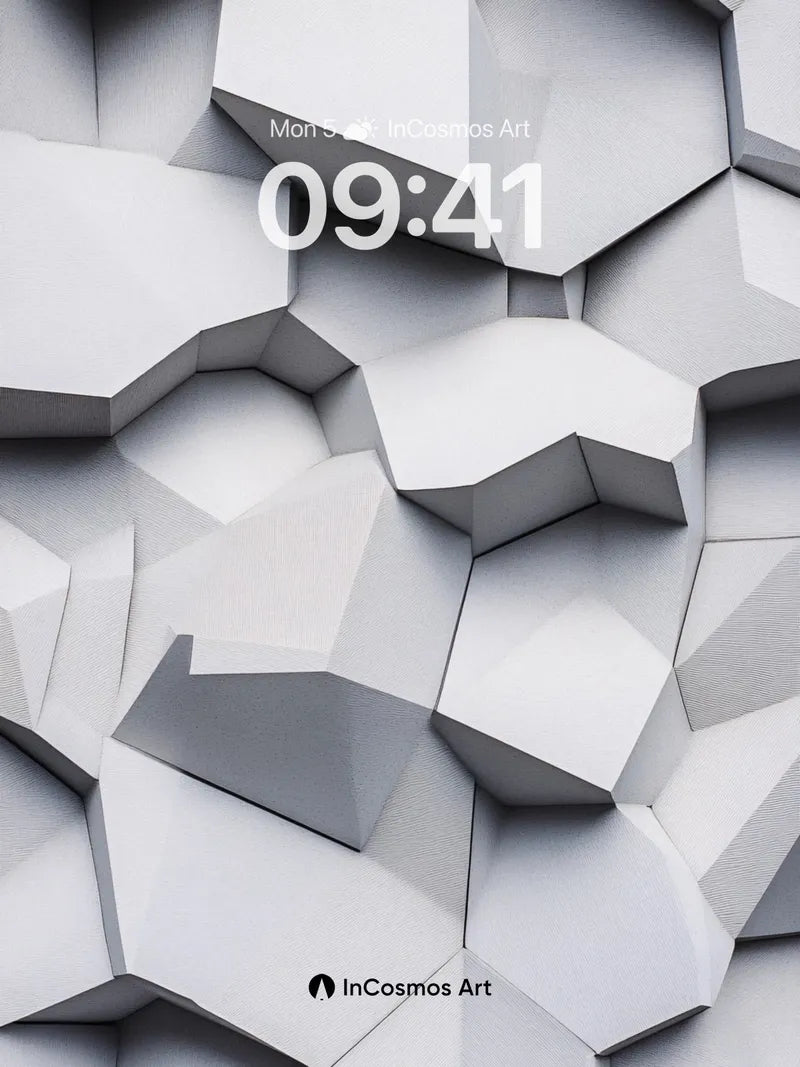 Futuristic Geometry Wallpaper with Shifting Light