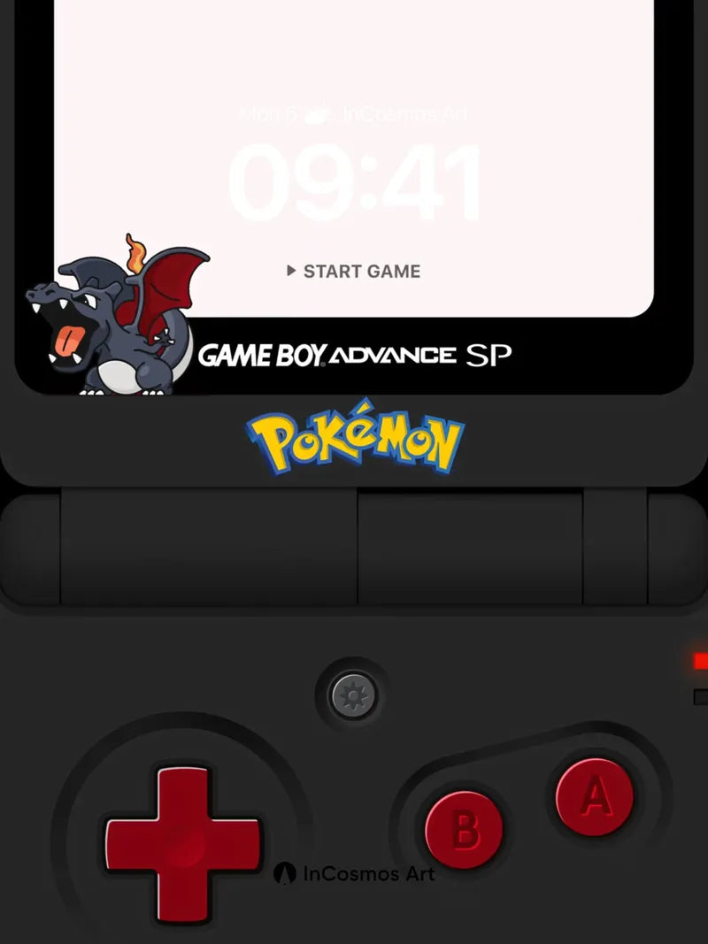 Nostalgic Pixel Glow Wallpaper with Dragon Charm