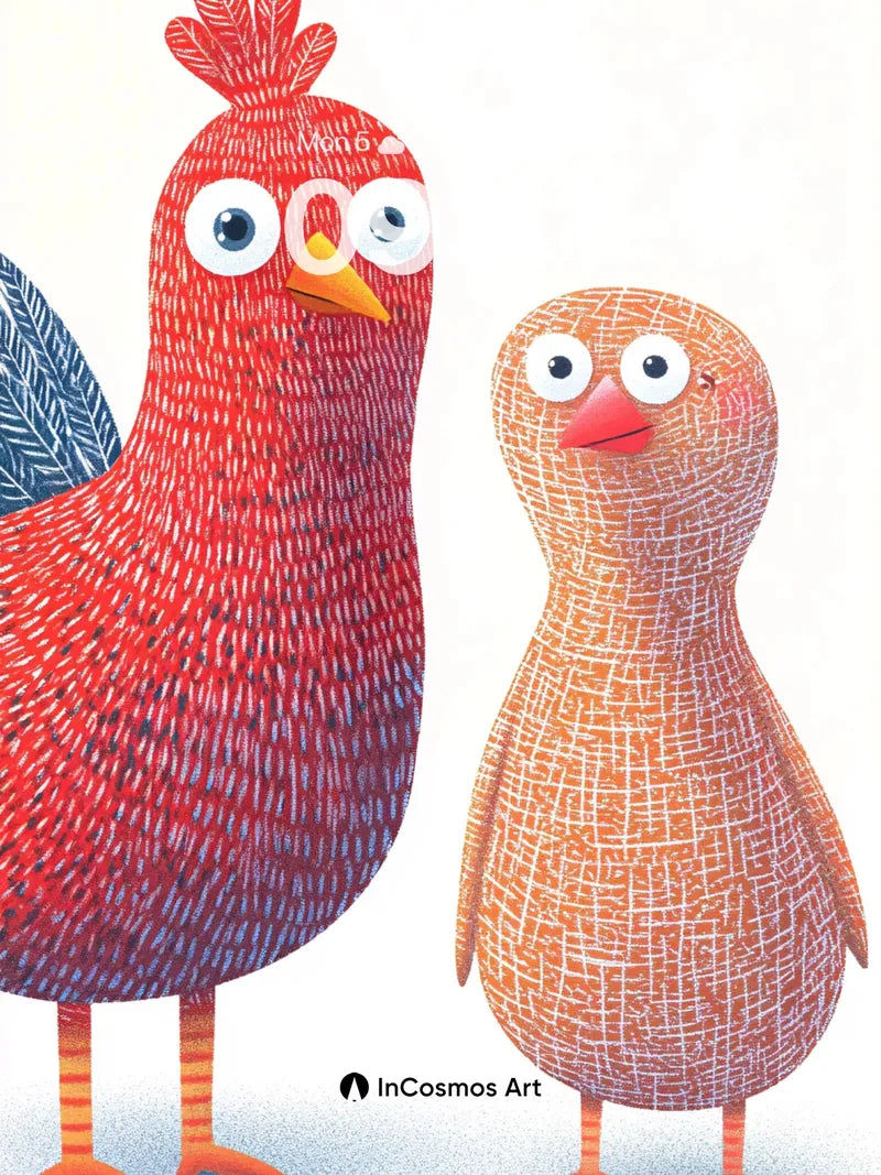 Playful Textured Wallpaper with Feathered Friends wallpaper for iPhone, iPad & Mac