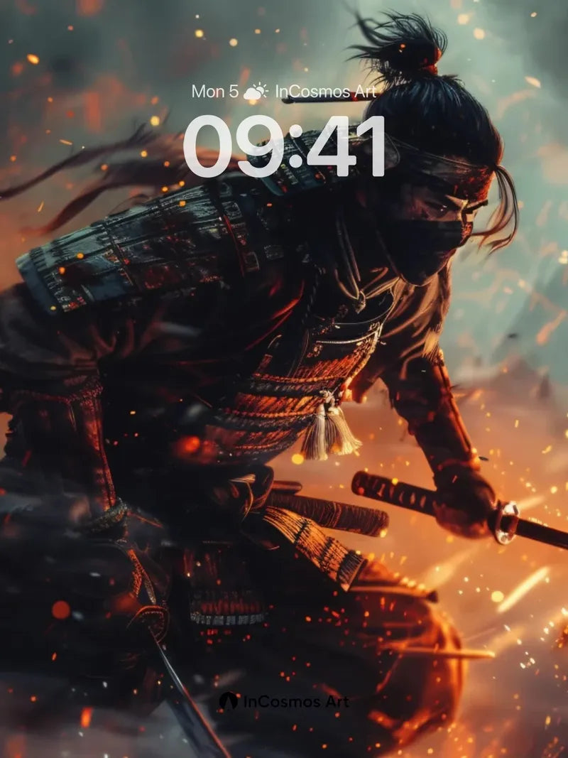 Blazing Ronin Wallpaper with Ashen Fury