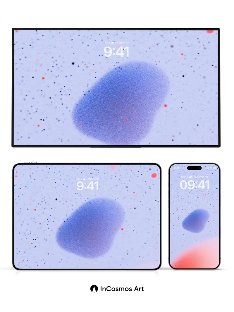 Floating Nebula Wallpaper with Cosmic Speckles