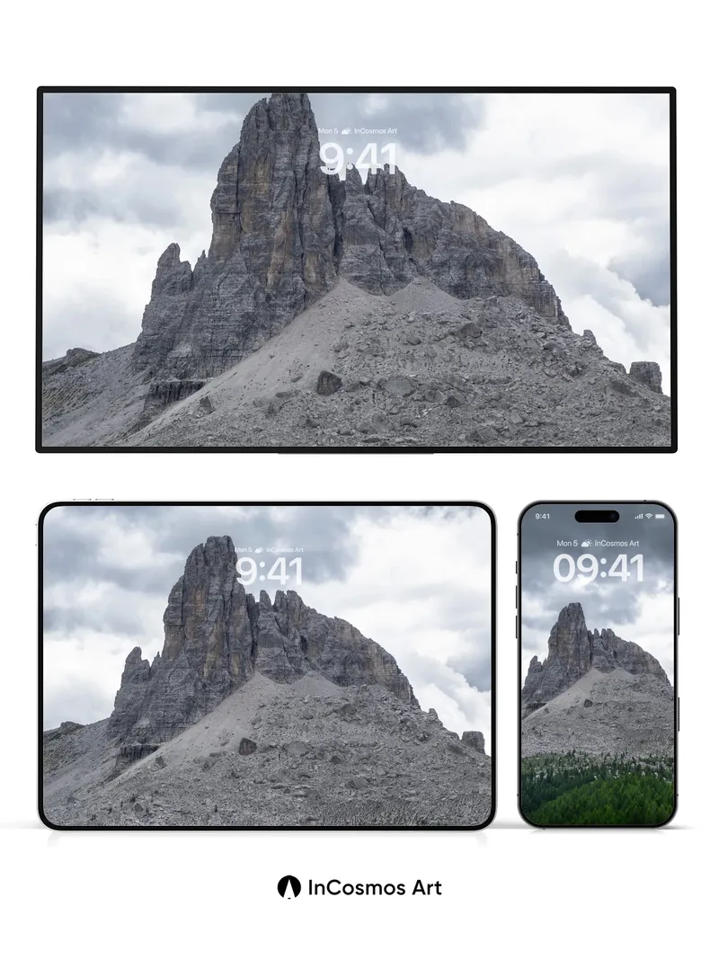 Storm-etched Spire Wallpaper with Alpine Silence