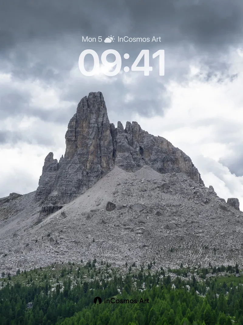 Storm-etched Spire Wallpaper with Alpine Silence