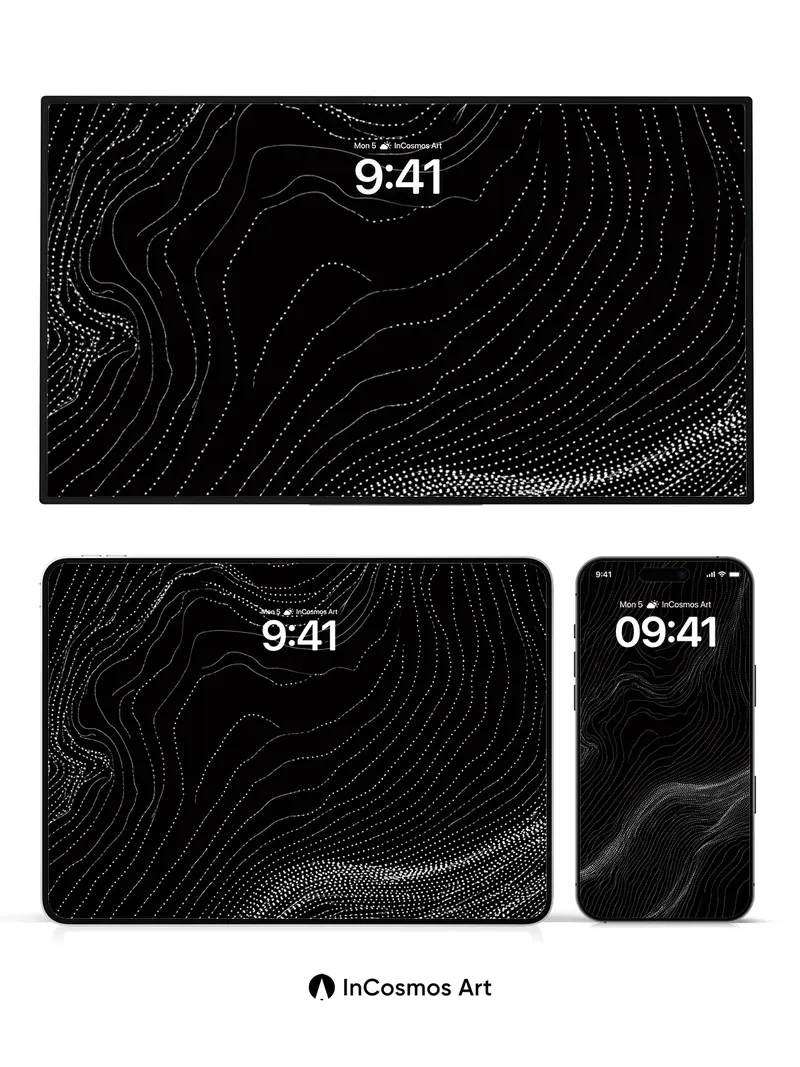 Silent Currents Wallpaper with Dotted Trails