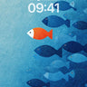 Serenity Fish Swarm Wallpaper with One Orange Rebel wallpaper for iPhone, iPad & Mac