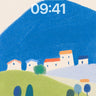 Serene Hillside Pastel Wallpaper Background wallpaper for iPhone, iPad & Mac