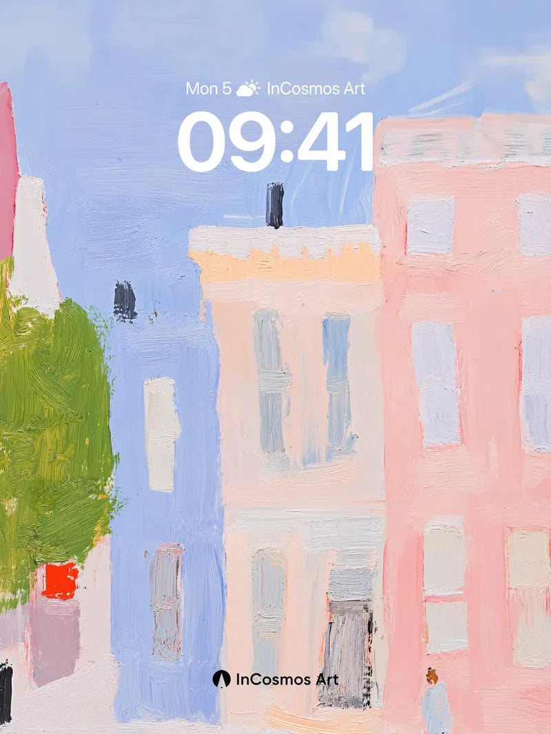 Pastel Hush Wallpaper with Whimsical Streets