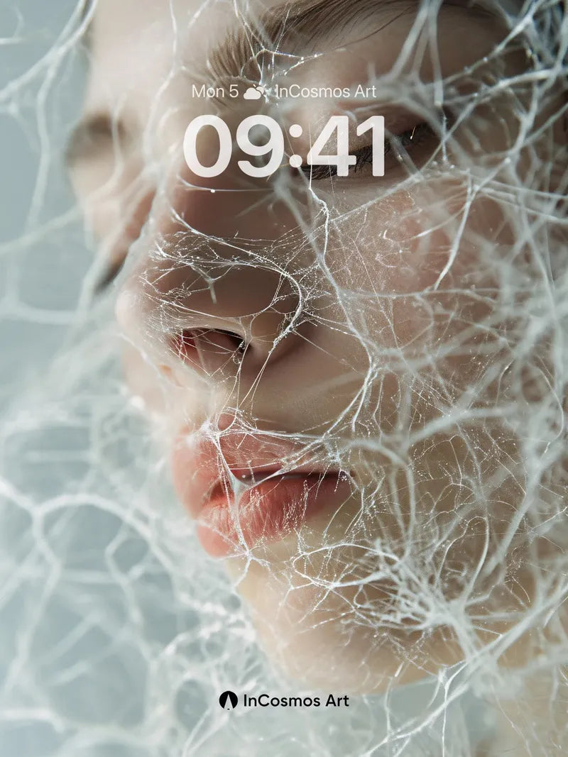 Silken Veil Wallpaper with Ghostly Threads wallpaper for iPhone, iPad & Mac