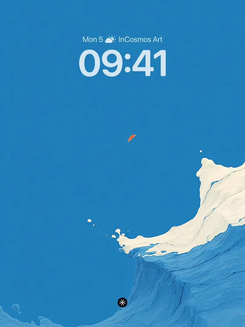Serene Oceanic Flow Background wallpaper for iPhone, iPad & Mac