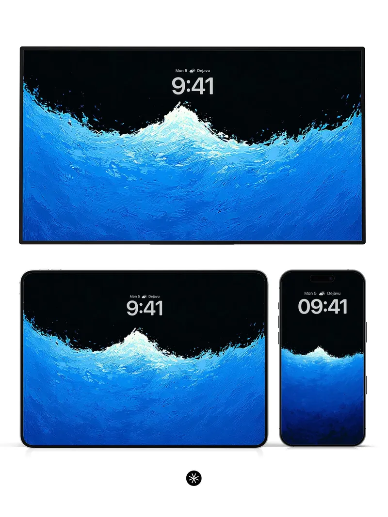 Deep Ocean Abyss AMOLED Black Background