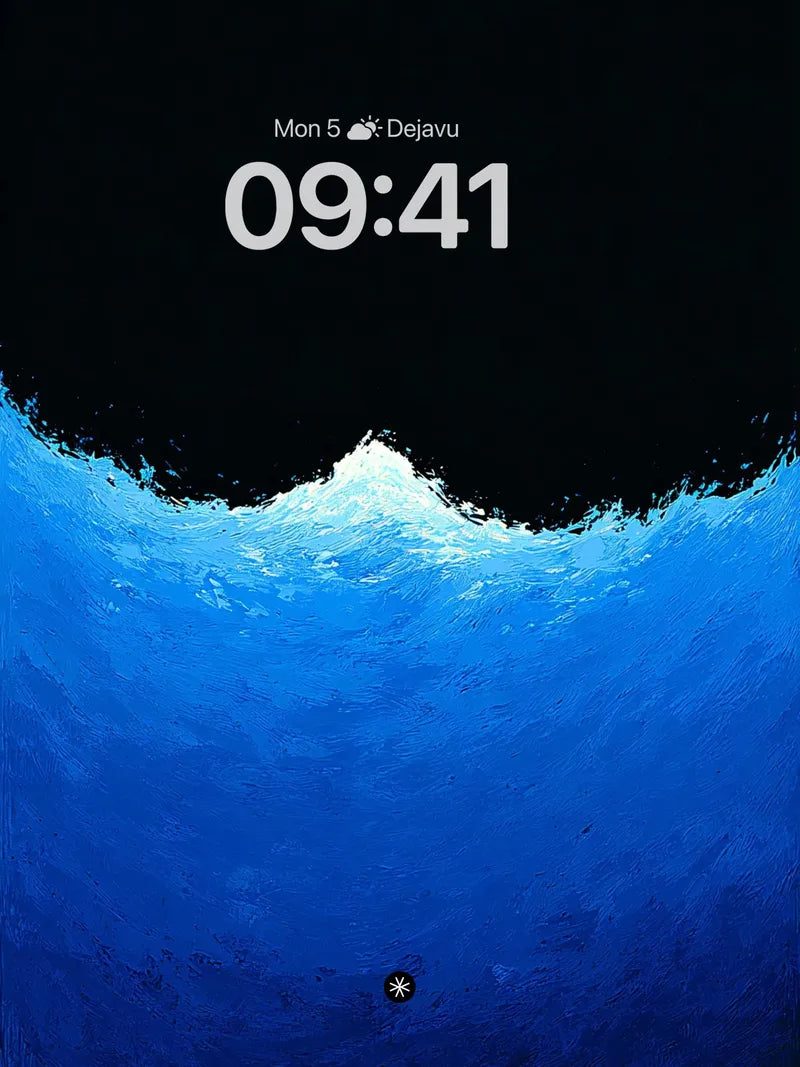 Deep Ocean Abyss AMOLED Black Background wallpaper for iPhone, iPad & Mac