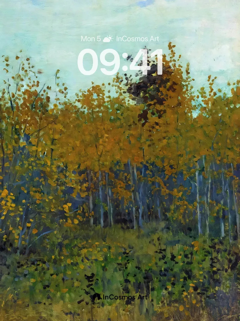 Autumn Hush Wallpaper with Golden Canopy