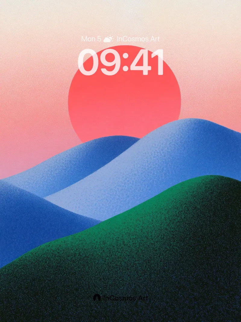 Serene Horizon Wallpaper with Gradient Hues