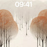 Solitary Path Wallpaper with Autumn Hush wallpaper for iPhone, iPad & Mac